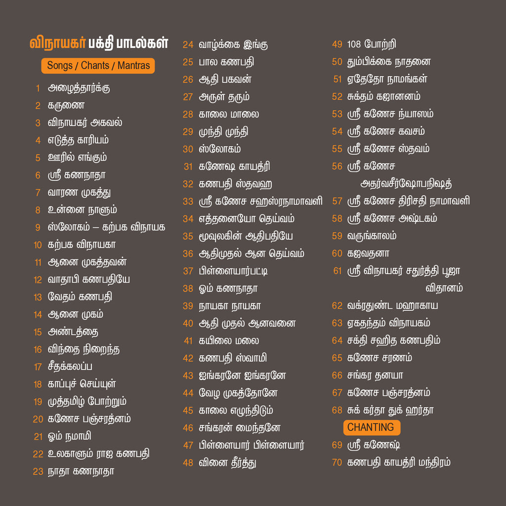 Vinayagar Devotional Songs - Digital Download Combo Collection